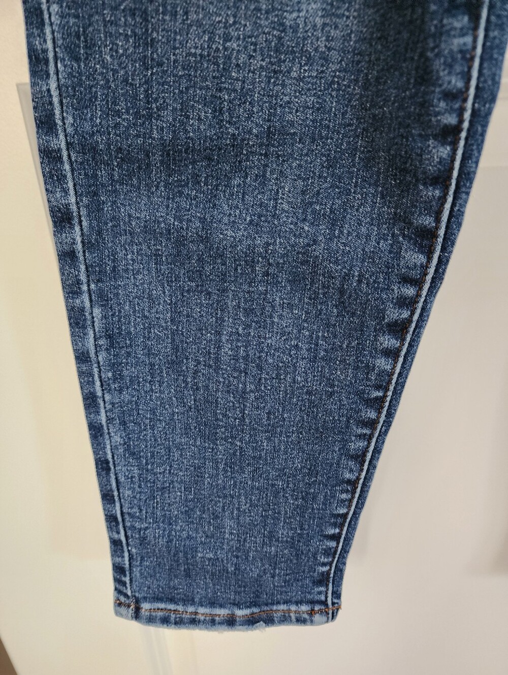 Risen High-Rise Distressed Skinny Jeans - Blue. Size 15/32. Like New Condition. - Picture 2 of 12